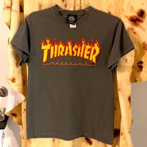 Grey Mens Thrasher Tee (Small)